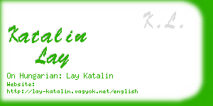 katalin lay business card